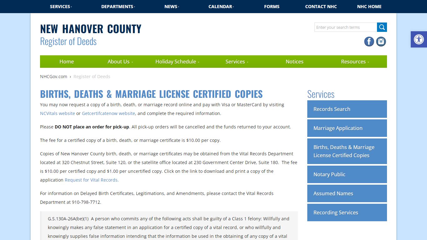 Births, Deaths & Marriage License Certified Copies